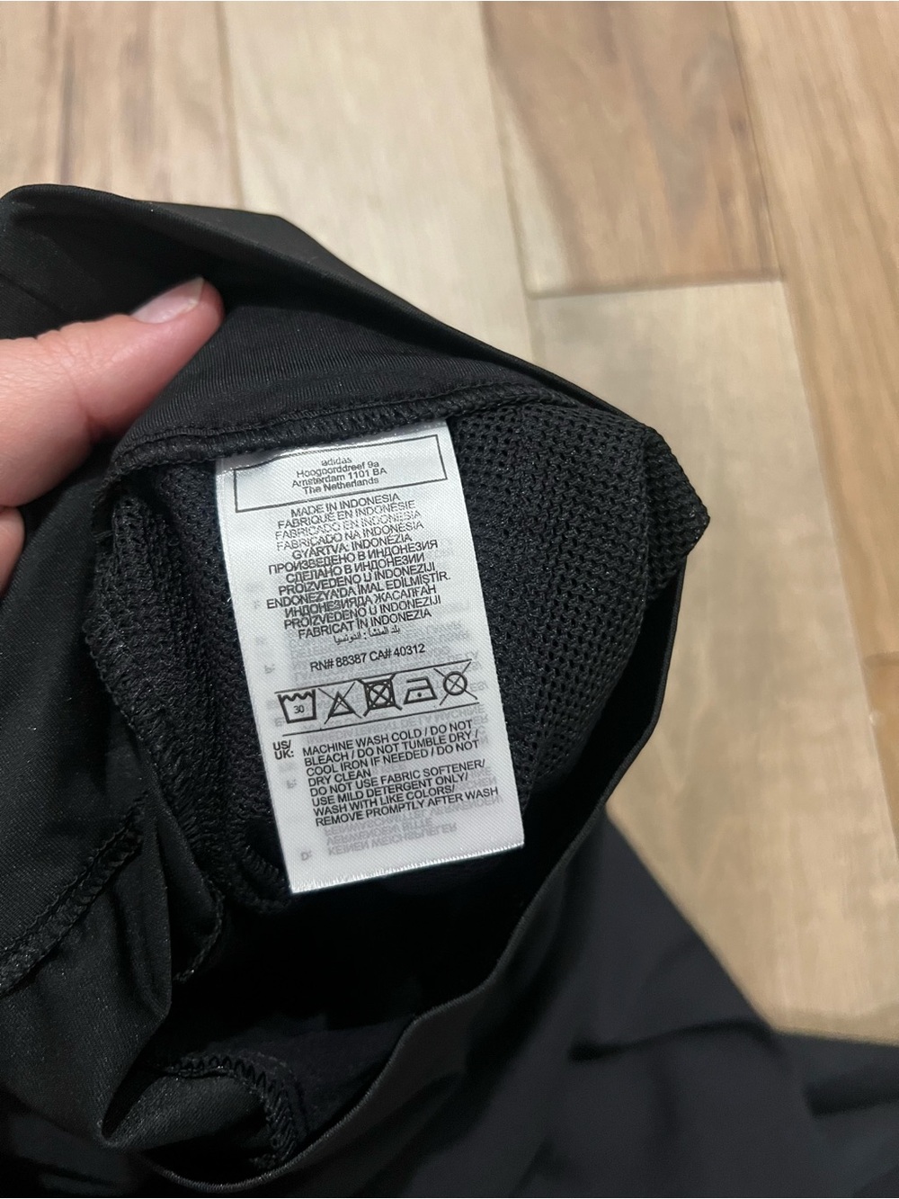 Adidas Black High Waisted Lightweight Track Parley Ocean Plastic Joggers Size XL - Picture 7 of 10